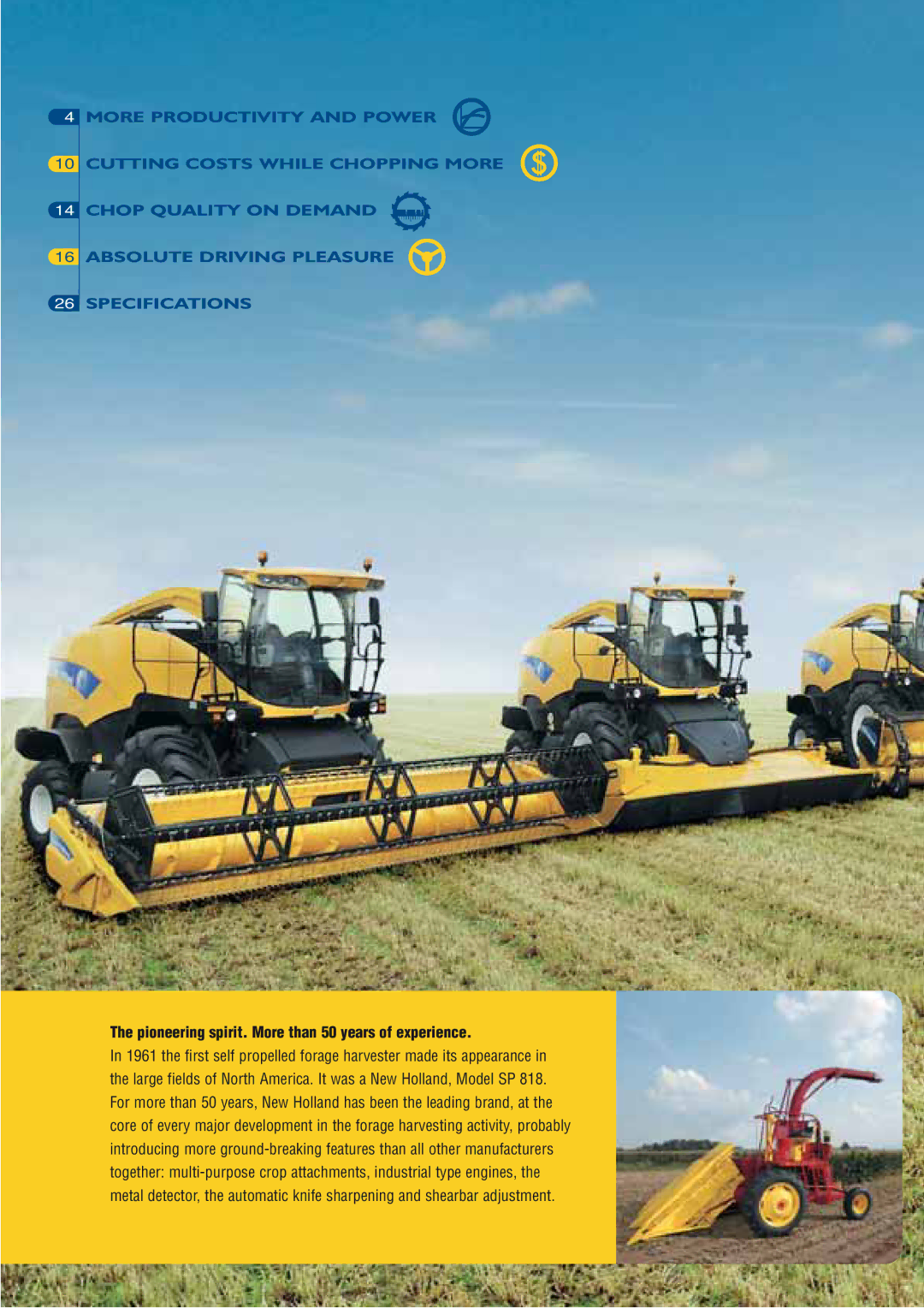 New Holland FR9000 manual Pioneering spirit. More than 50 years of experience 