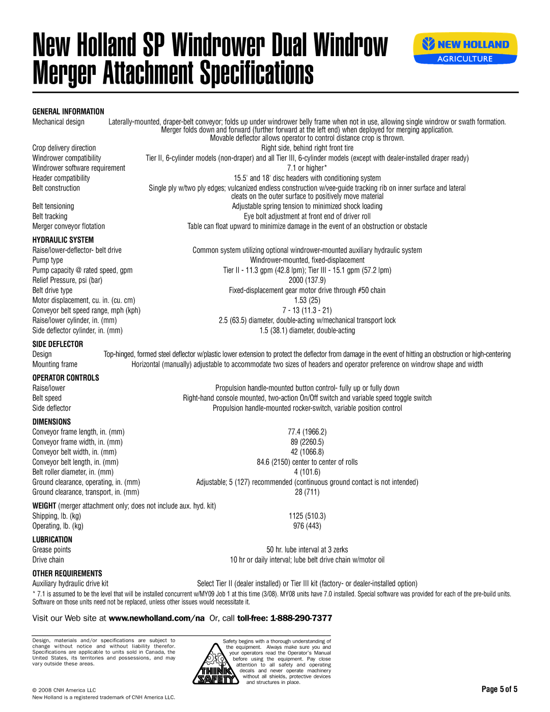 New Holland H8000 Series, H8080, H8060, H8040 specifications General Information, Side Deflector, Dimensions, Lubrication 