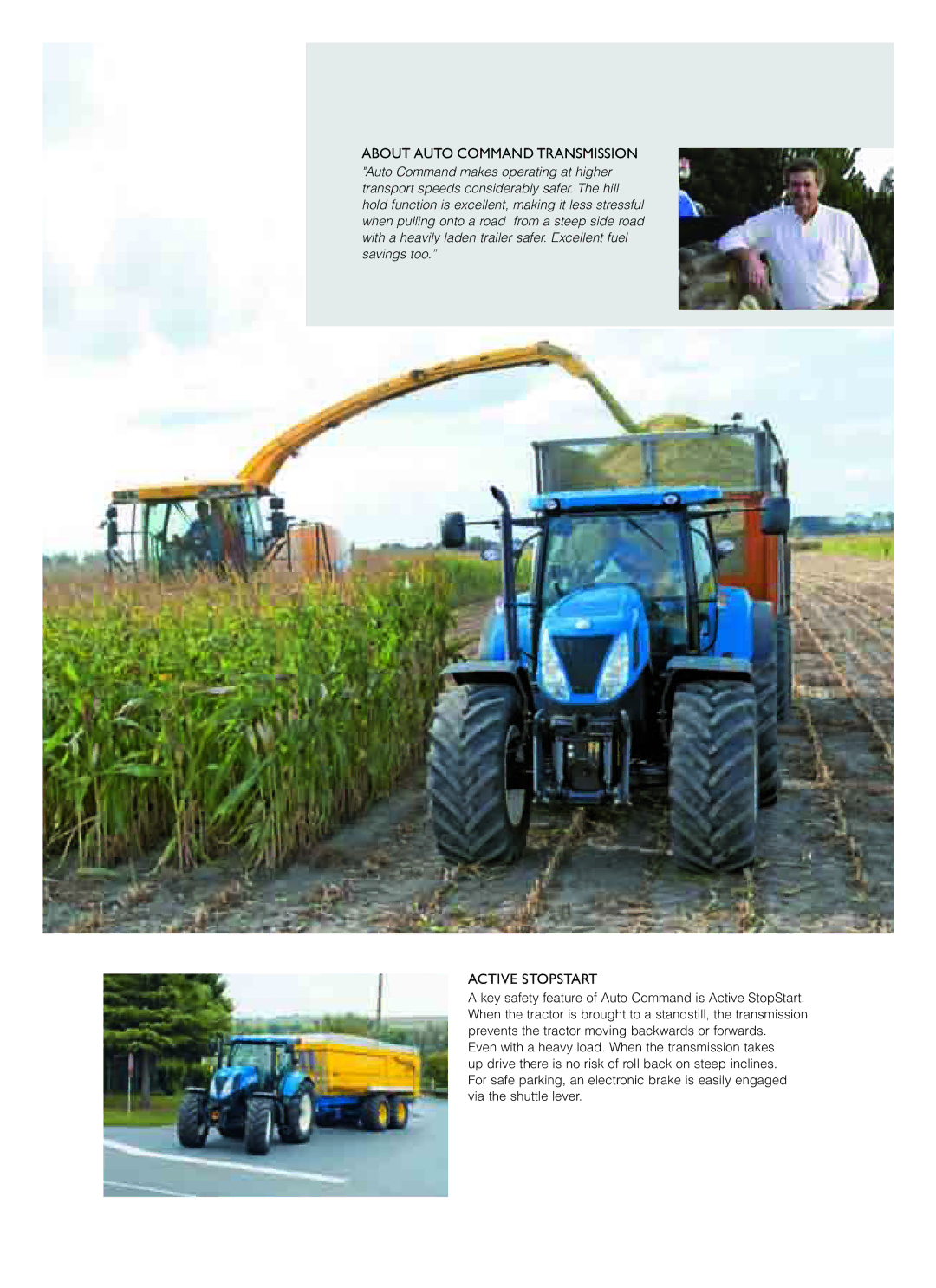 New Holland T7.250, T7.270, T7.260, T7.185, T7.210, T7.235, T7.200, T7.170 About Auto Command Transmission, Active Stopstart 