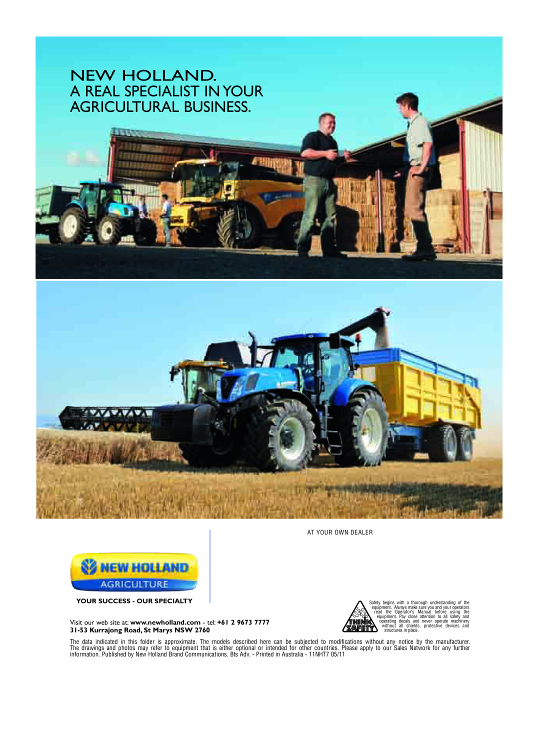 New Holland T7.260, T7.270 New Holland, A Real Specialist In Your Agricultural Business, Your Success - Our Specialty 