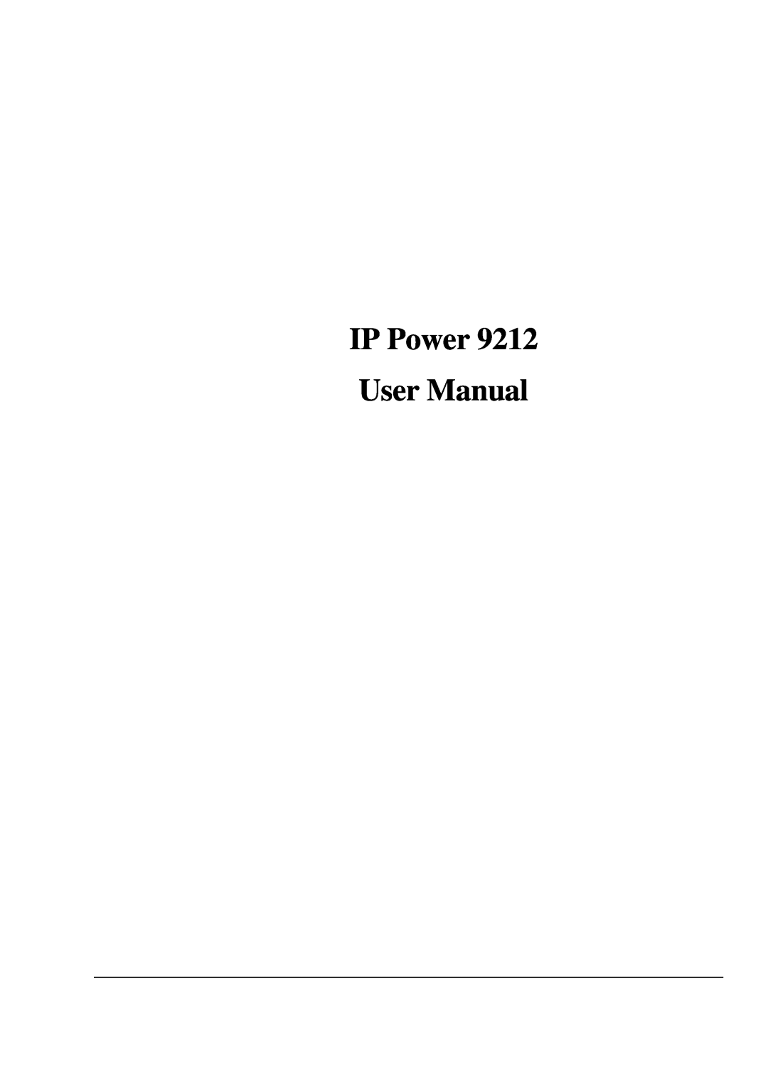 New Media Technology 9212 manual IP Power, User Manual 