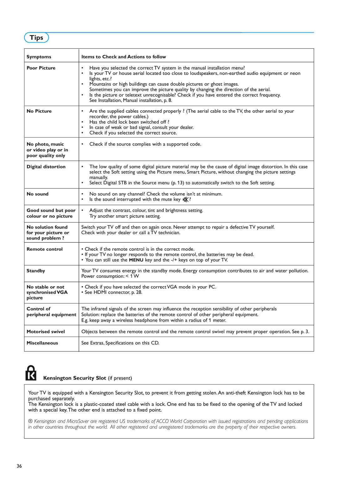 New Transducers 42PF9830/10 instruction manual Tips, Check if the source complies with a supported code 