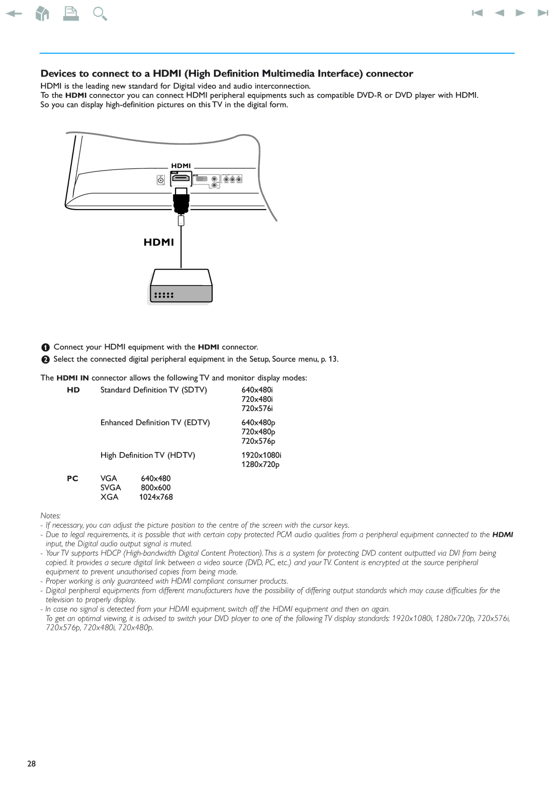 New Transducers 42PF9830/93 instruction manual Hdmi 