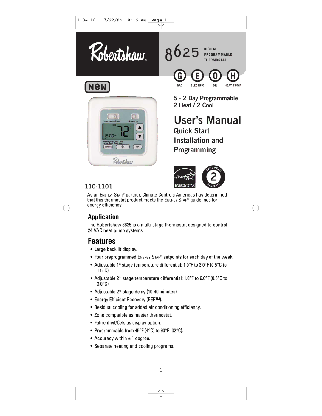 NewAir 8625 user manual Features 