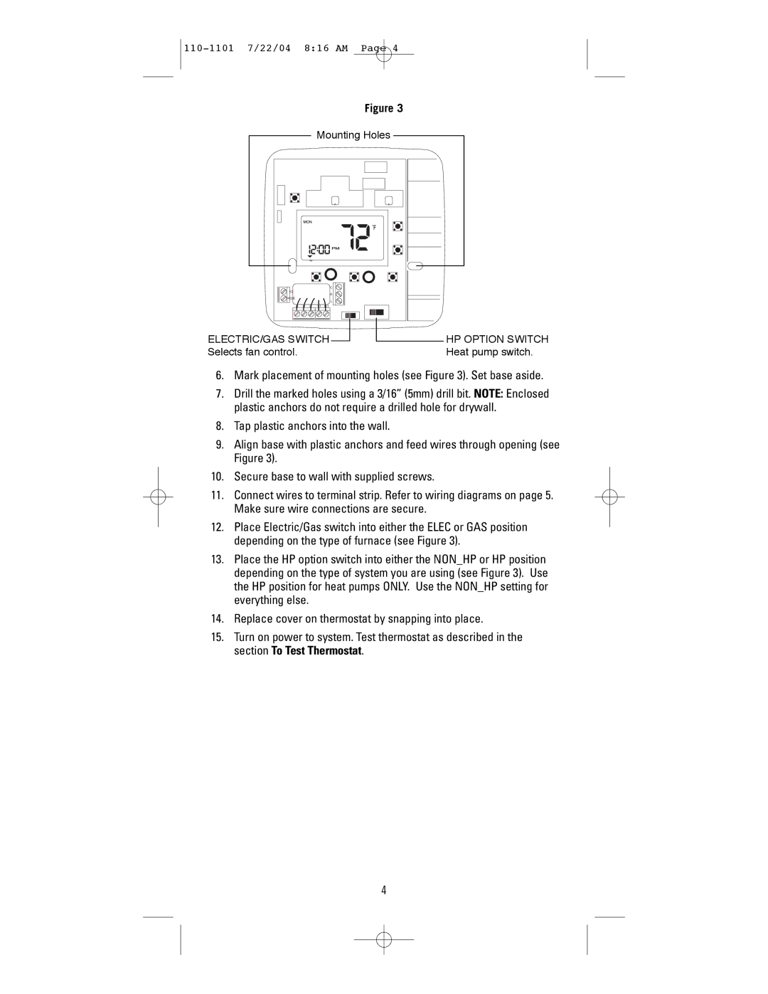 NewAir 8625 user manual Mark placement of mounting holes see . Set base aside 