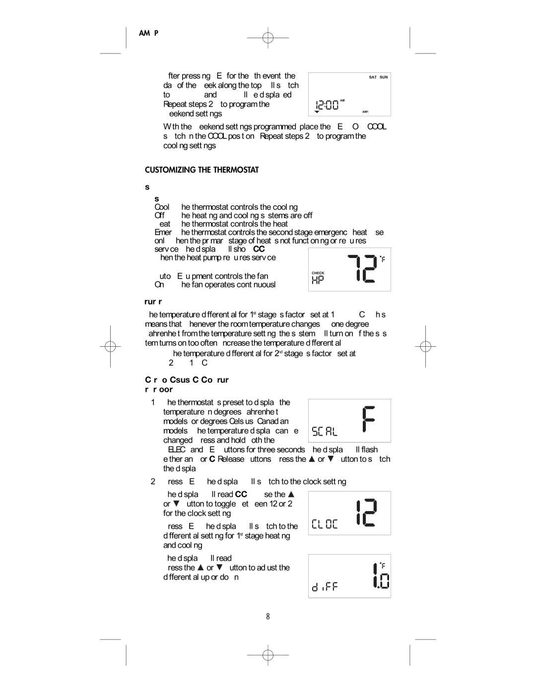 NewAir 8625 user manual When the heat pump requires service, 0F 1.0C 