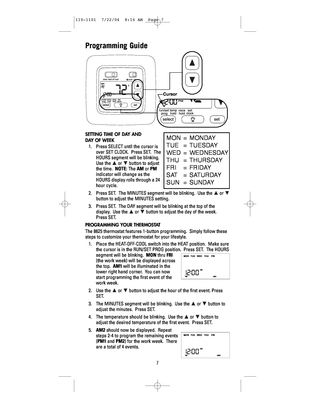 NewAir 8625 user manual Programming Guide 