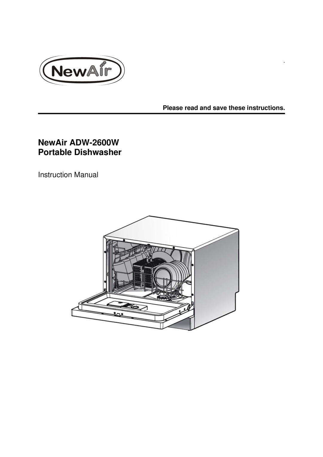 NewAir instruction manual NewAir ADW-2600W Portable Dishwasher 