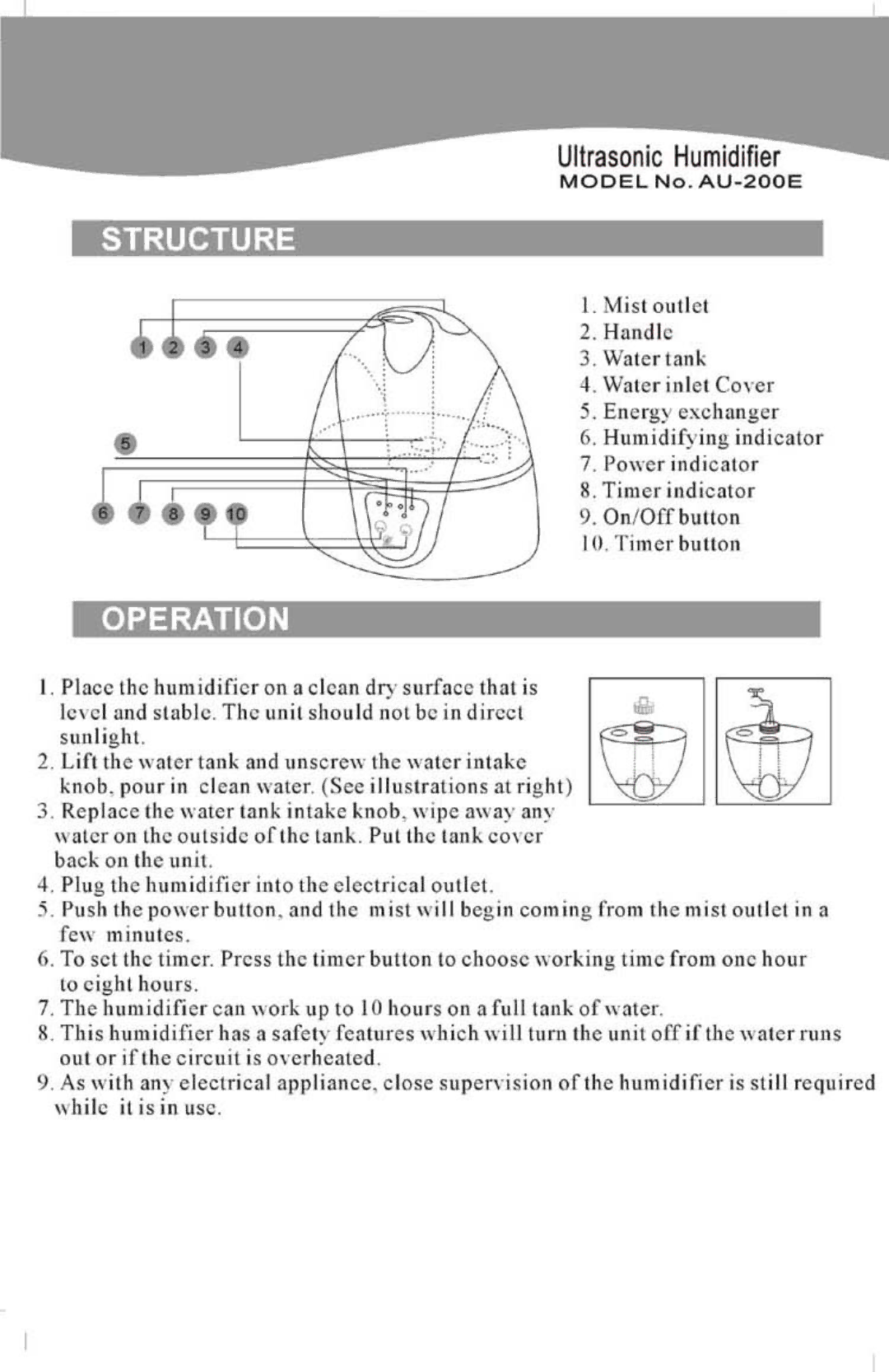 NewAir AU-200E manual 