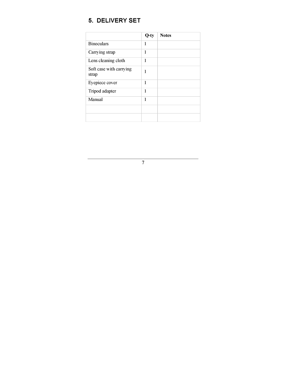 Newcon Optik an 8x30m22 operation manual Delivery SET 