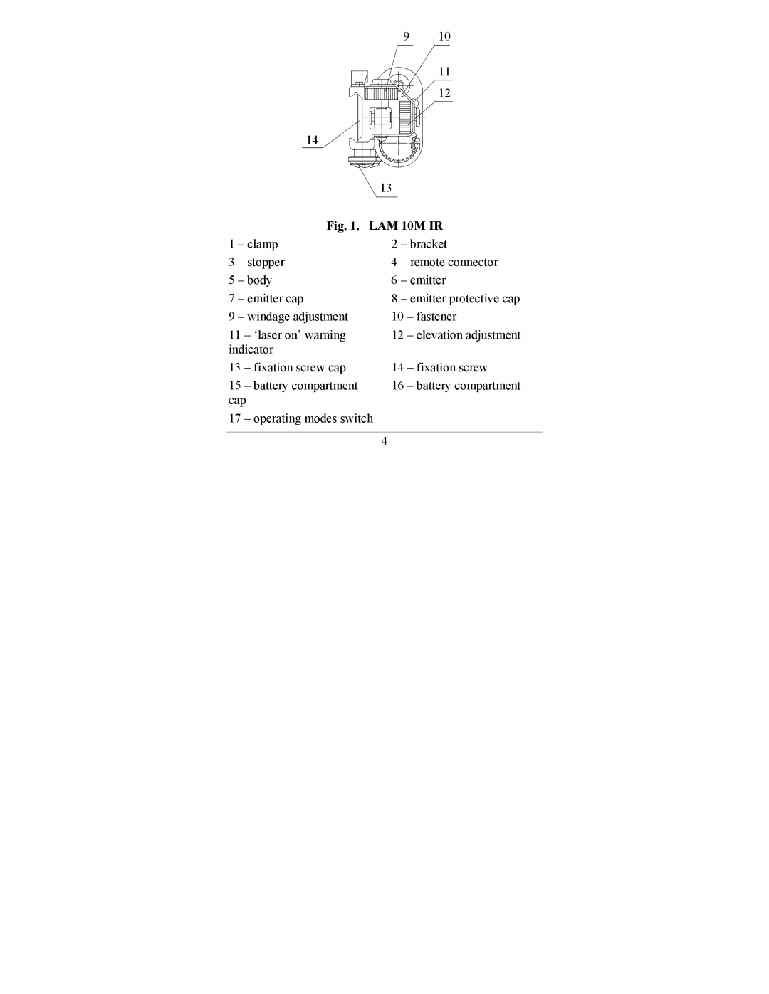 Newcon Optik LAM 10M IR operation manual 