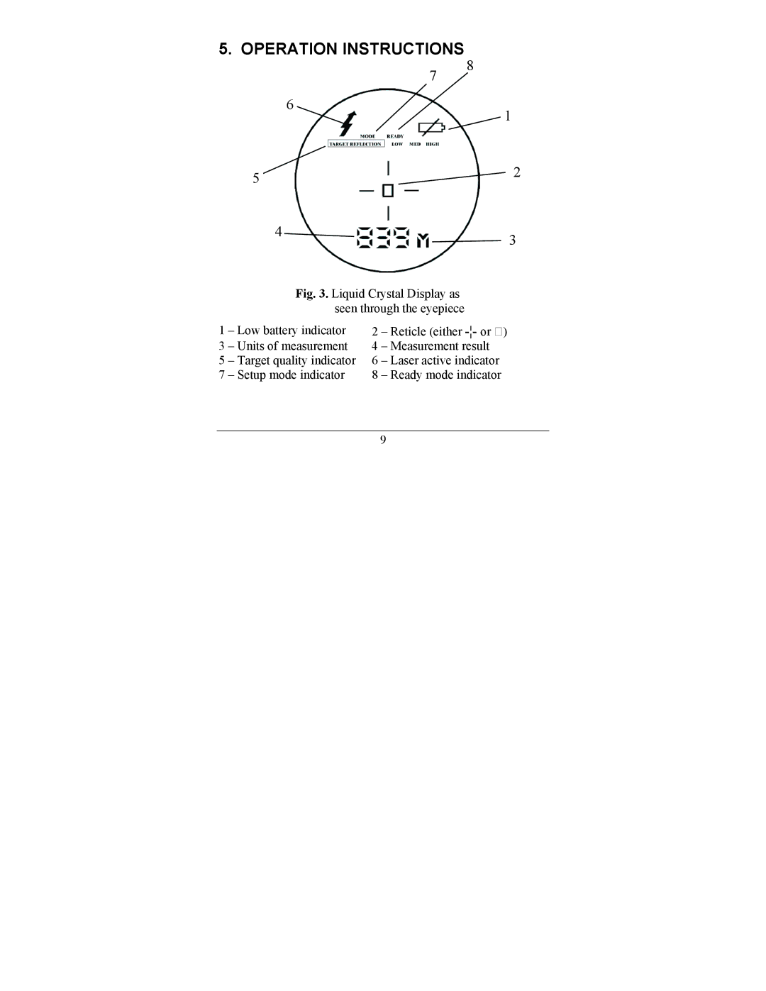 Newcon Optik LRM 1800S, LRM 1500M operation manual Operation Instructions 