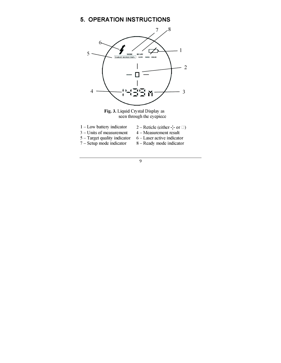 Newcon Optik LRM 220SI operation manual Operation Instructions 