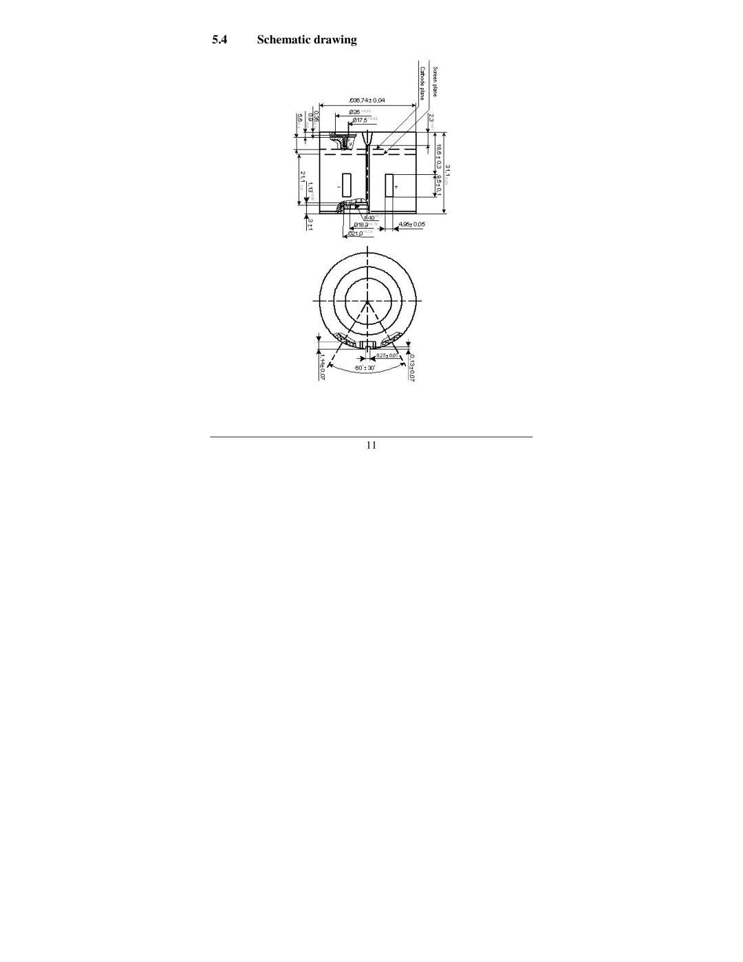 Newcon Optik Night Vision Monocular/Goggles, NVS 14 manual Schematic drawing 