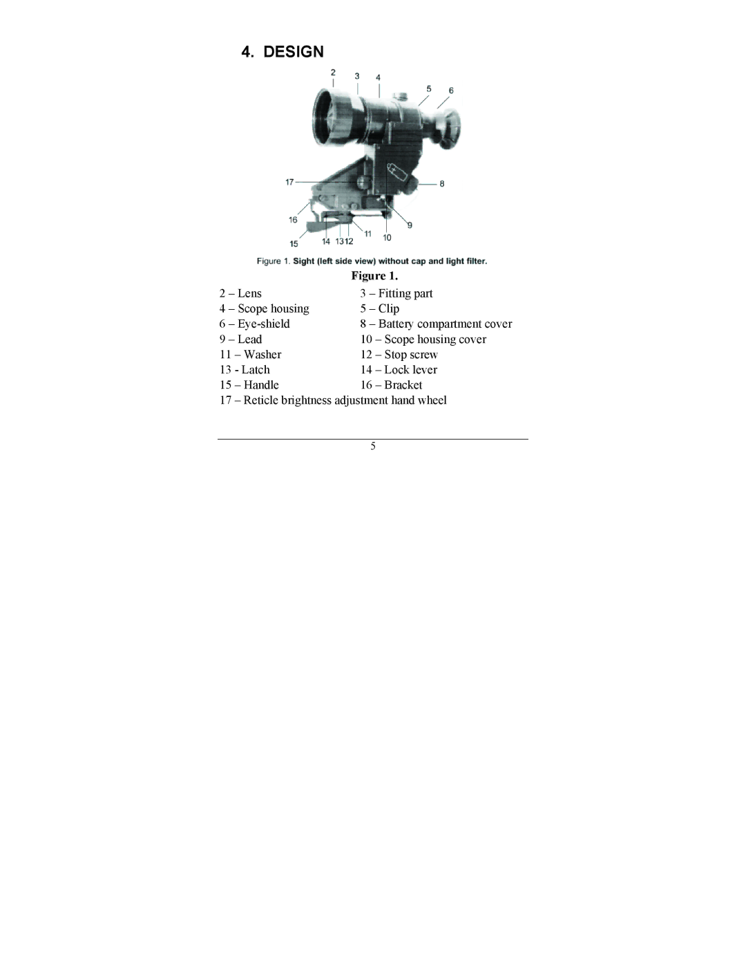 Newcon Optik NVS 4 operation manual Design 