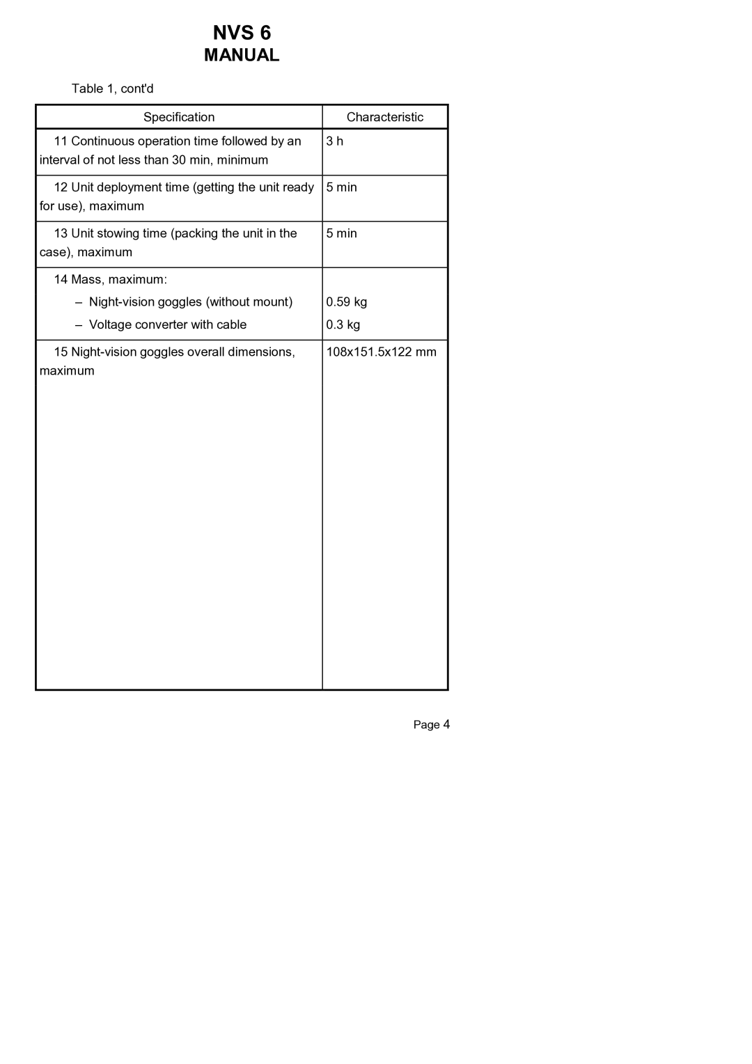 Newcon Optik NVS 6 operation manual Nvs 