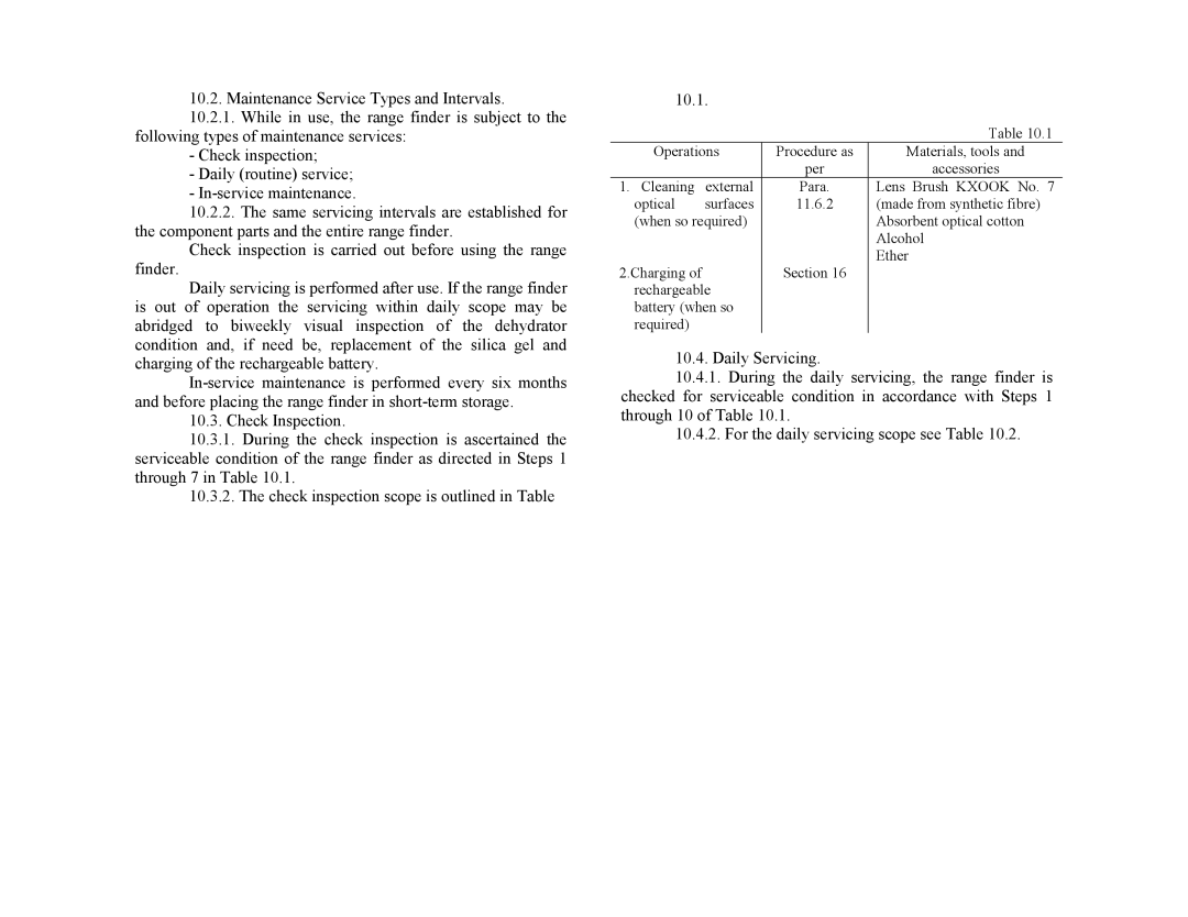 Newcon Optik PHANTOM 20 operation manual Surfaces 