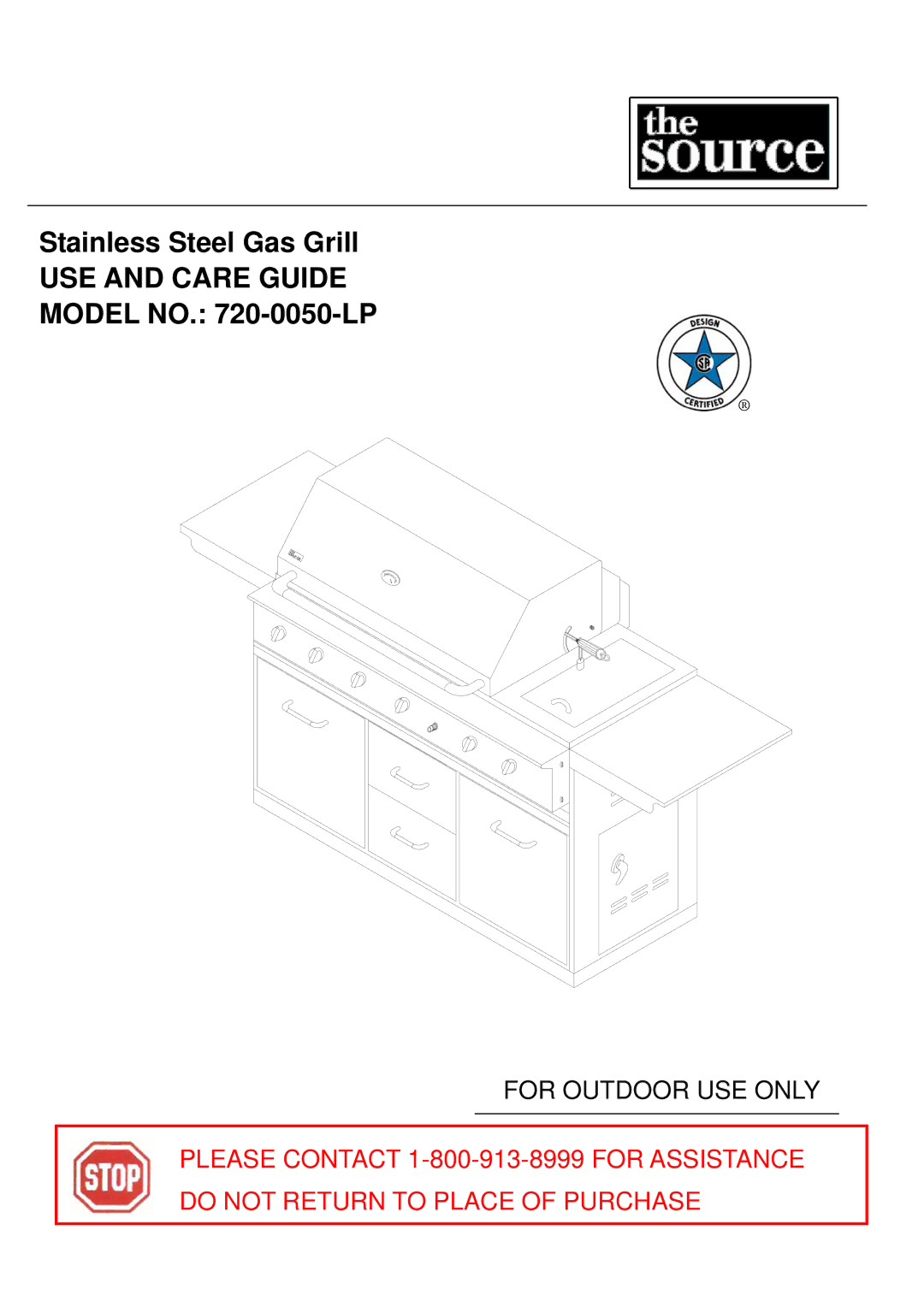 Nexgrill 720-0050-LP manual USE and Care Guide 