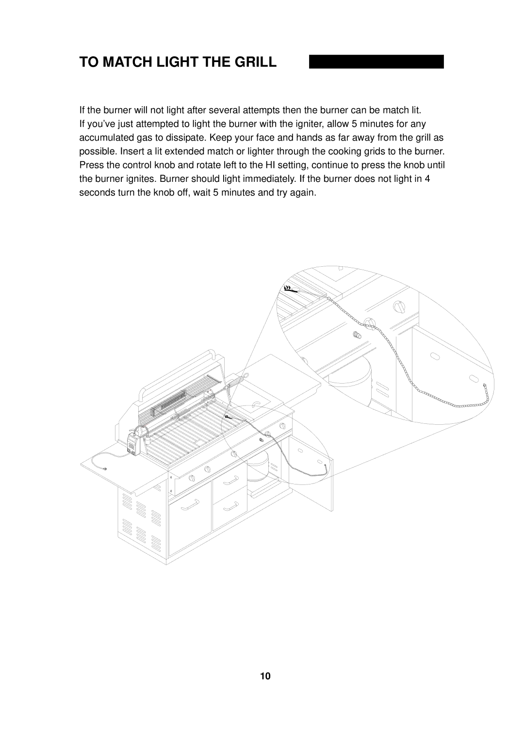 Nexgrill 720-0050-LP manual To Match Light the Grill 