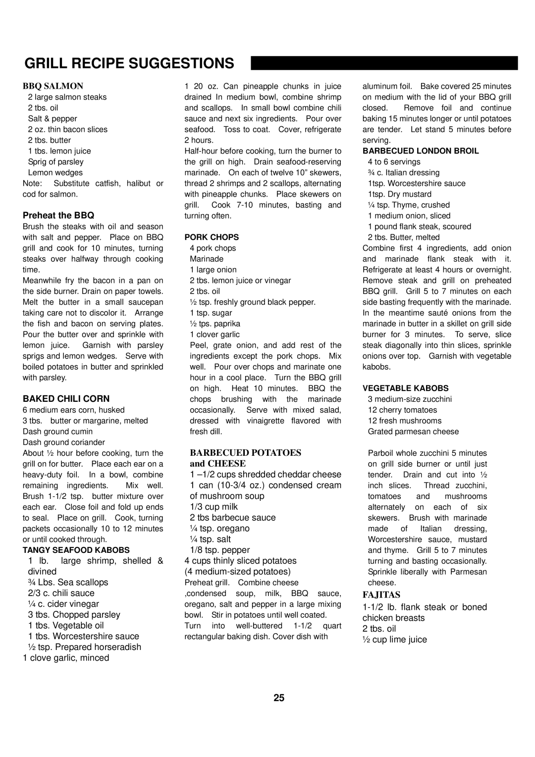 Nexgrill 720-0050-LP manual Grill Recipe Suggestions, BBQ Salmon 