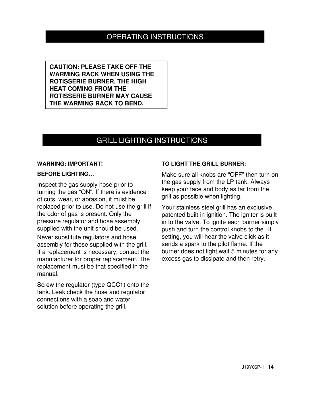 Nexgrill 720-0439 operating instructions Grill Lighting Instructions 