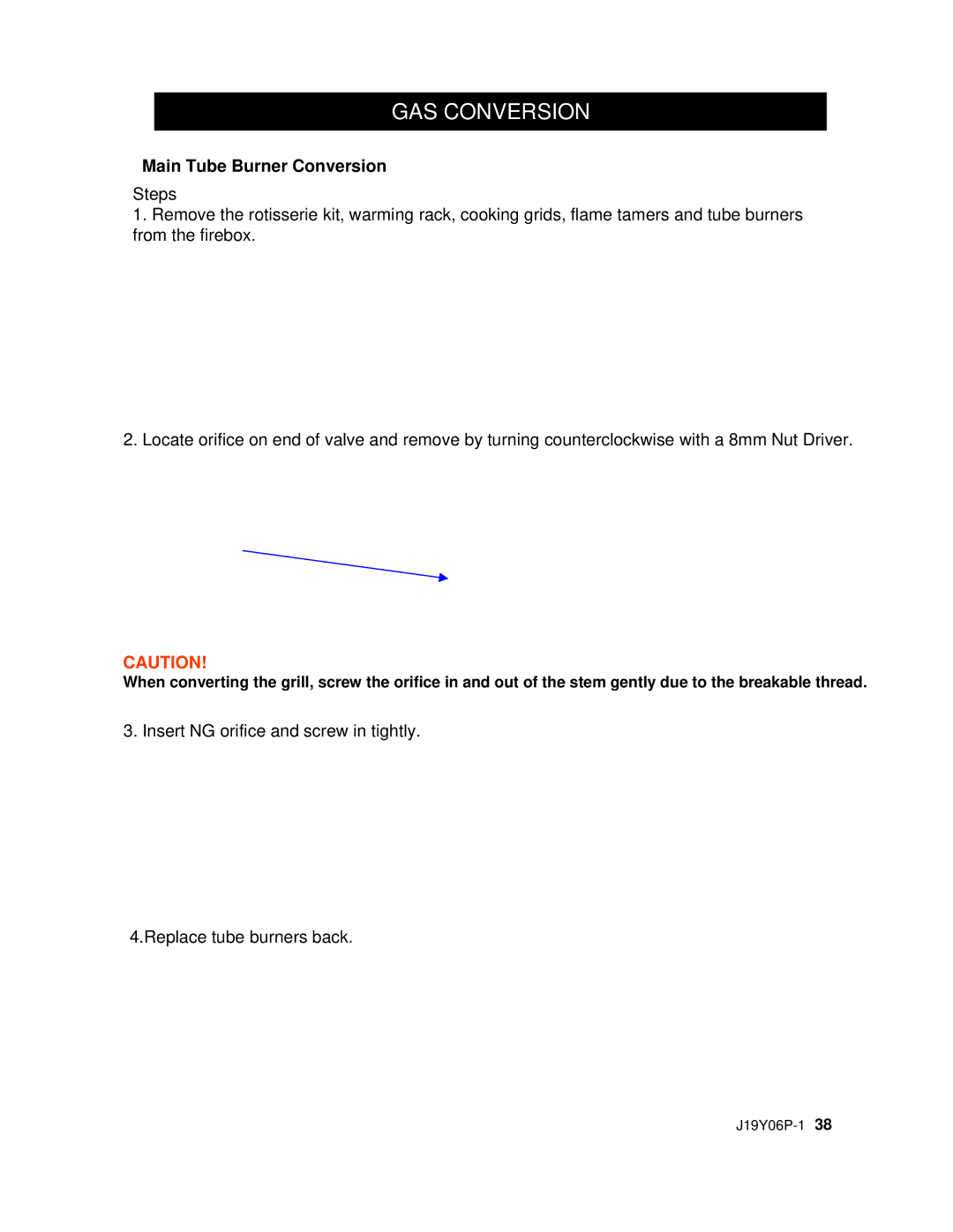 Nexgrill 720-0439 operating instructions GAS Conversion 