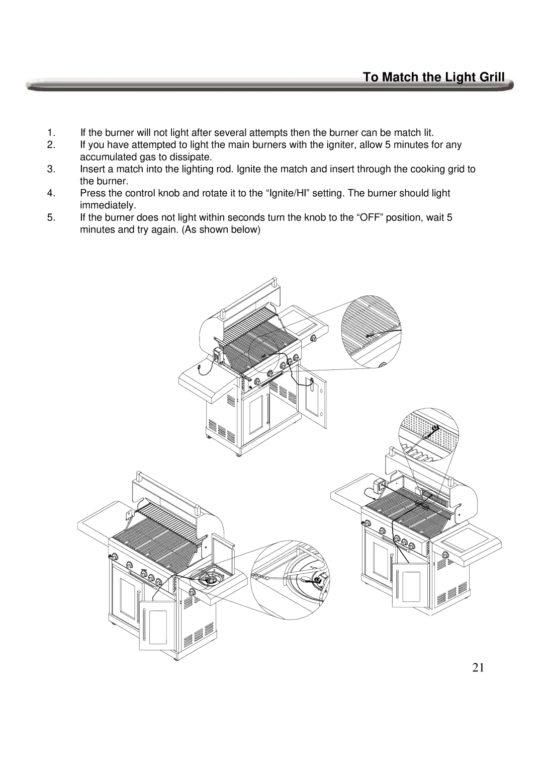 Nexgrill 720-0600 operating instructions To Match the Light Grill 