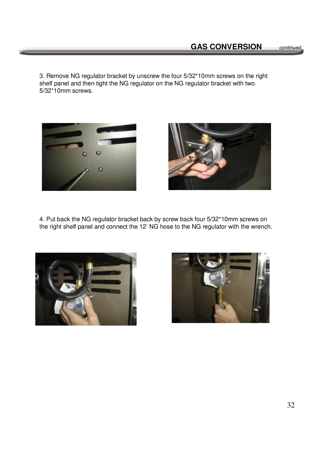 Nexgrill 720-0600 operating instructions GAS Conversion 