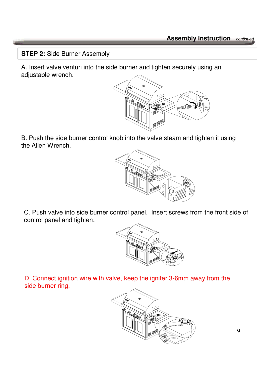 Nexgrill 720-0600 operating instructions Assembly Instruction 