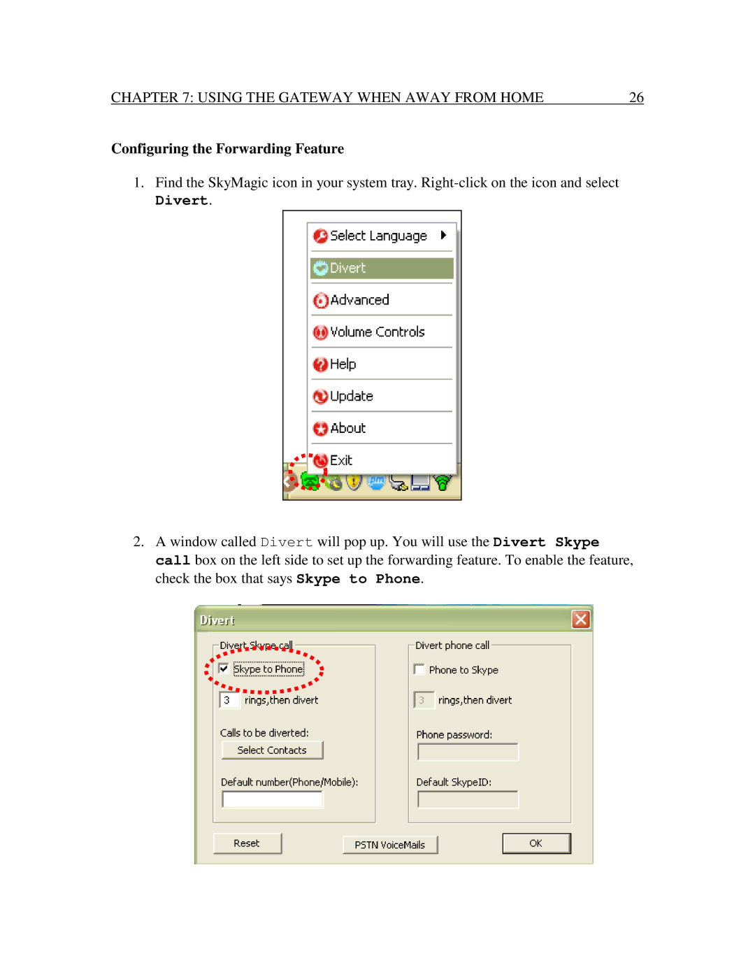 Nexotek NT-B300 manual ConfiguringtheForwardingFeature, Divert 