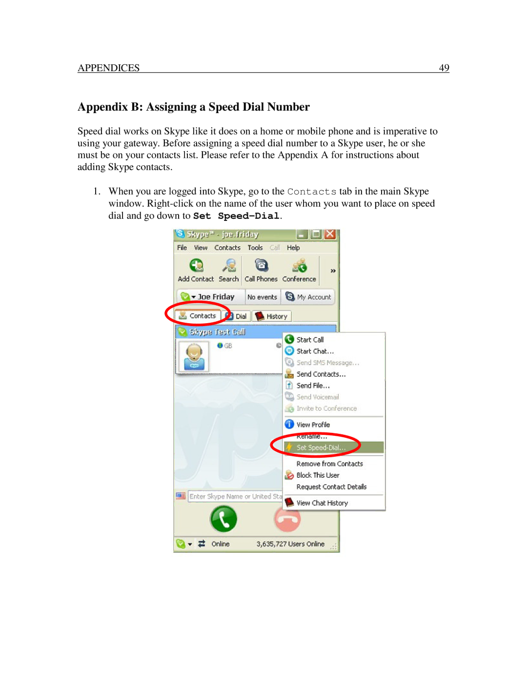 Nexotek NT-B300 manual AppendixBAssigningaSpeedDialNumber 