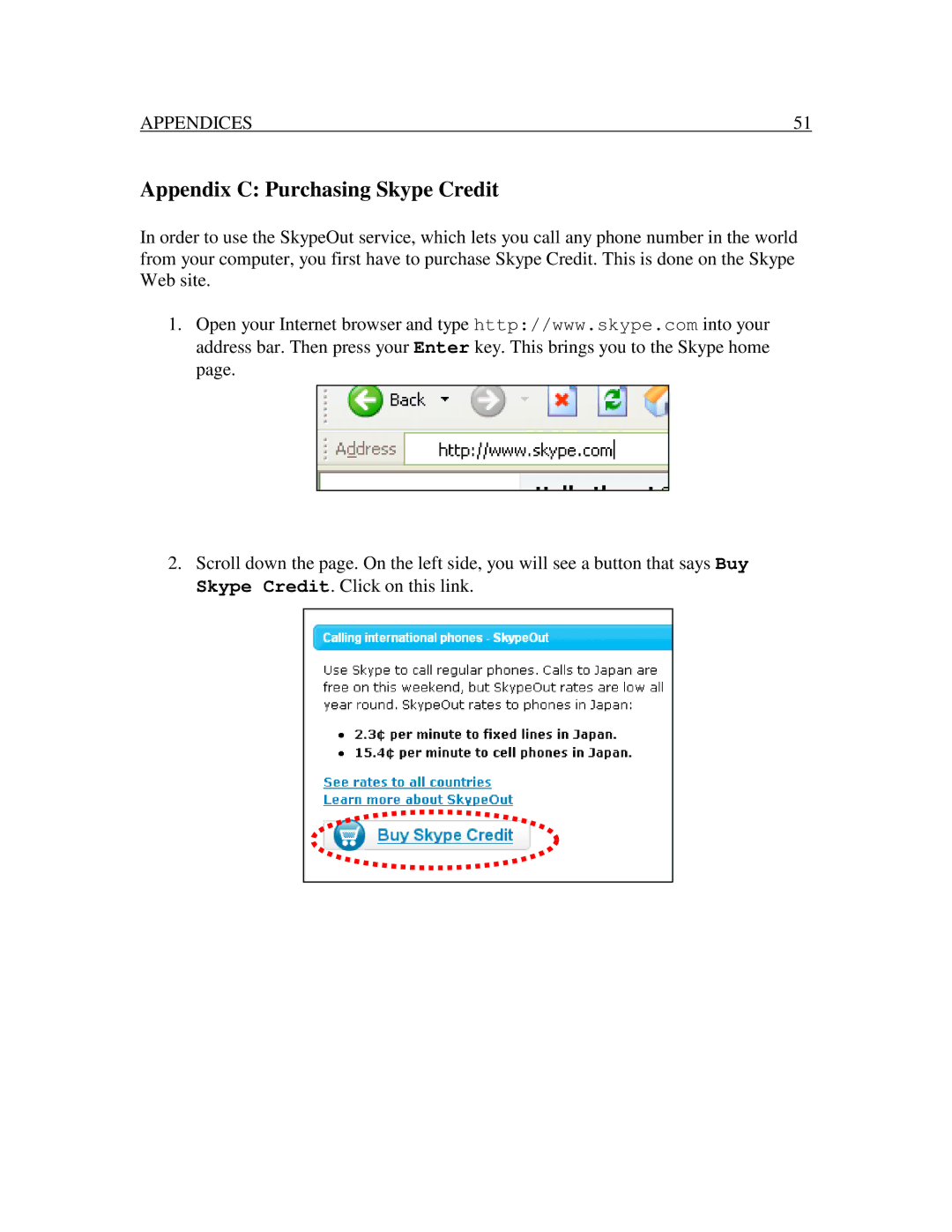 Nexotek NT-B300 manual AppendixCPurchasingSkypeCredit 