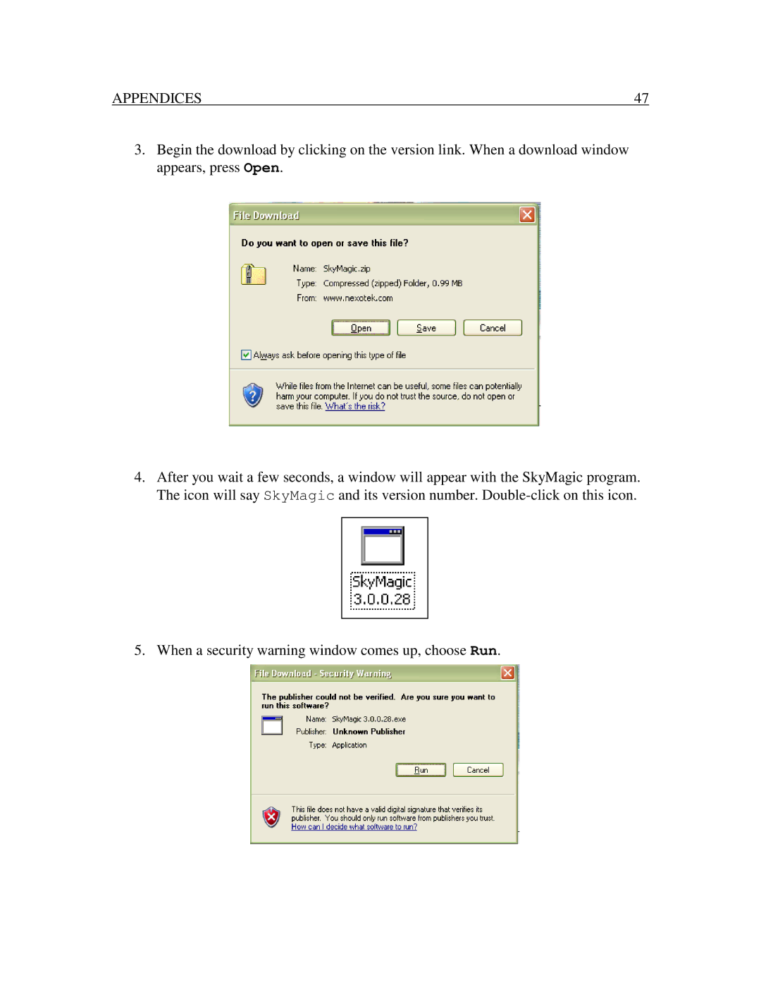 Nexotek NT-P100M manual Whenasecuritywarningwindowcomesup,chooseRun 