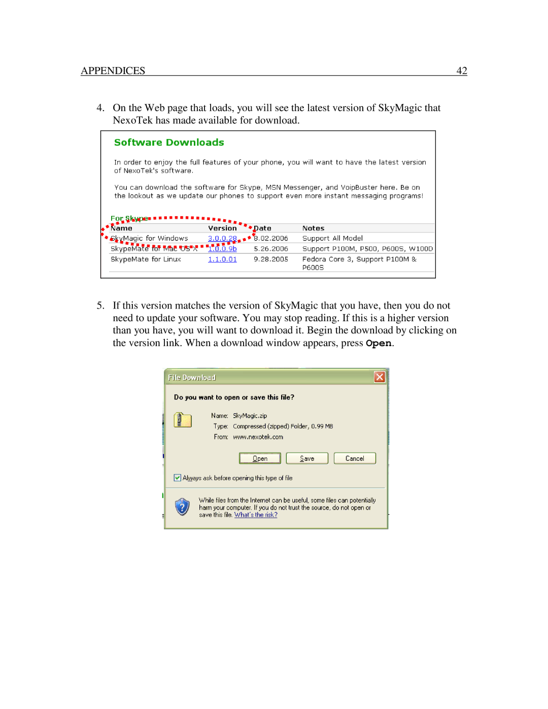 Nexotek NT-P600S manual Appendices 