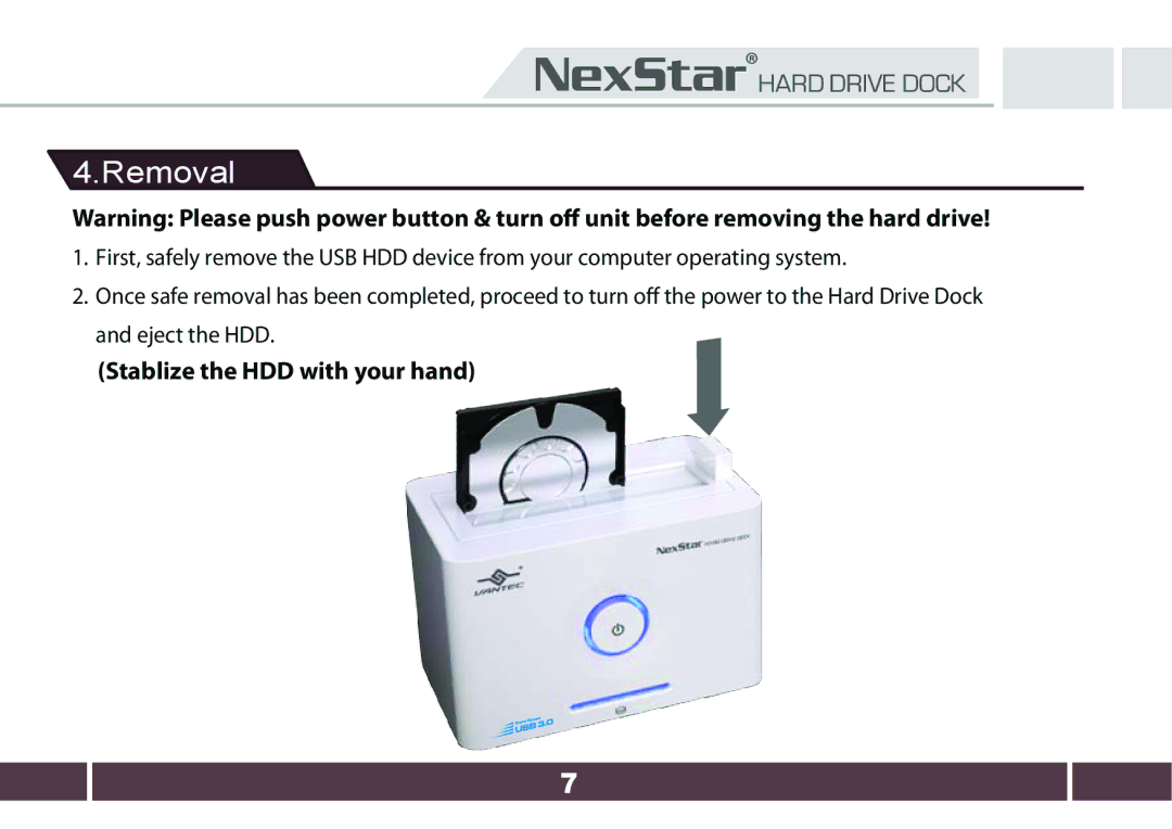 Nexstar 7650 user manual Removal 