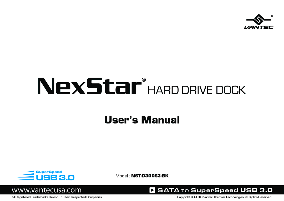 Nexstar NST-D300S3-BK user manual User’s Manual 