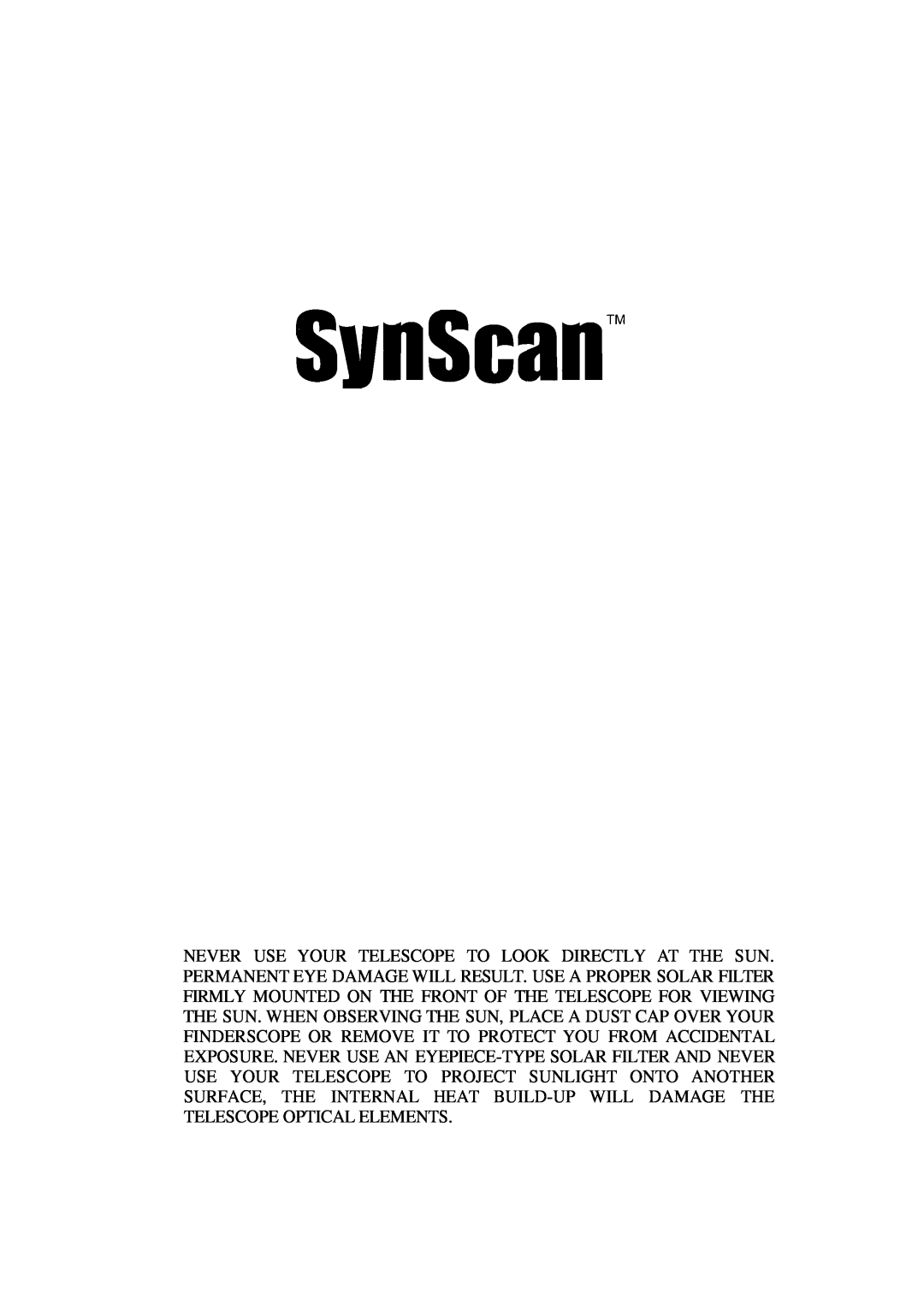 Nexstar SynScan instruction manual 