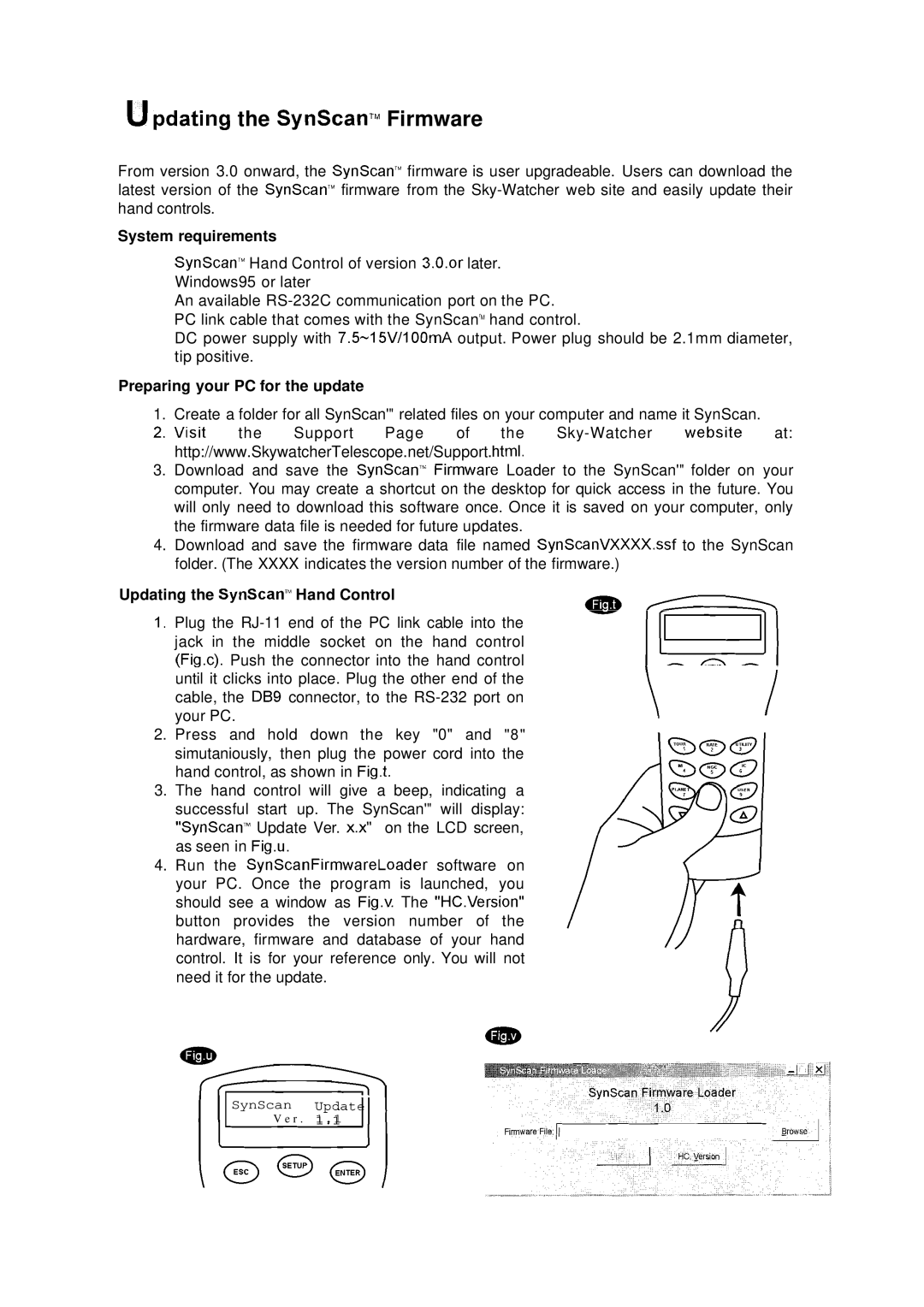 Nexstar SynScan instruction manual mm@1 