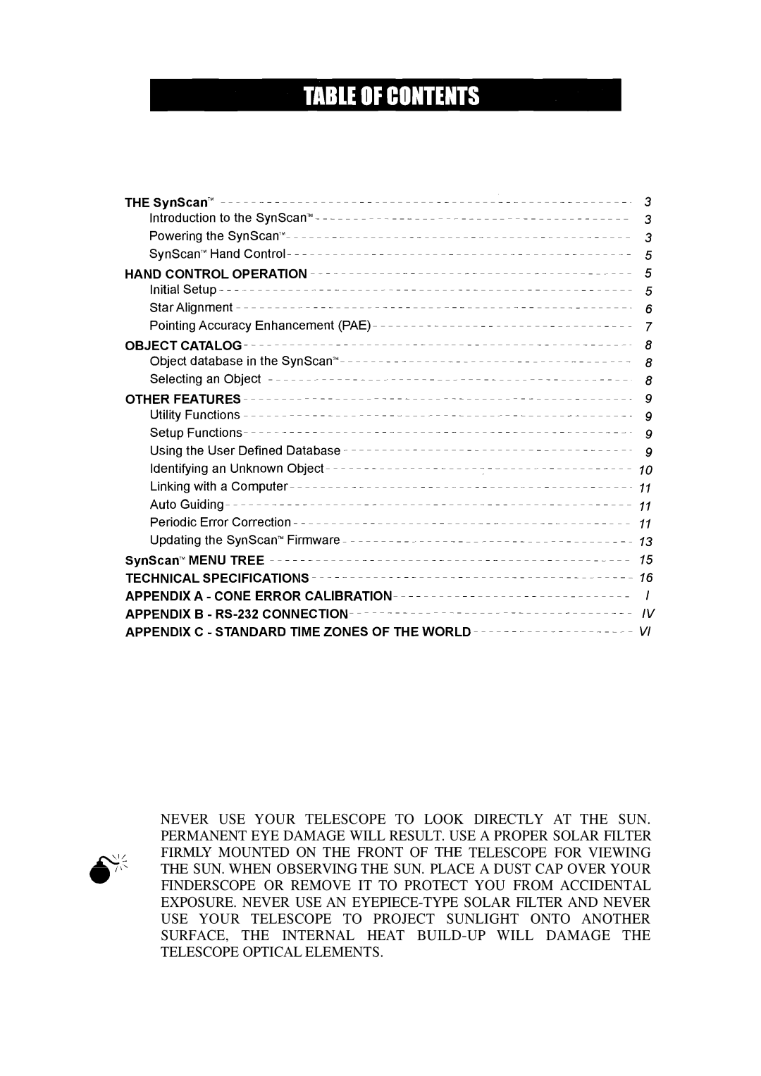 Nexstar SynScan instruction manual 