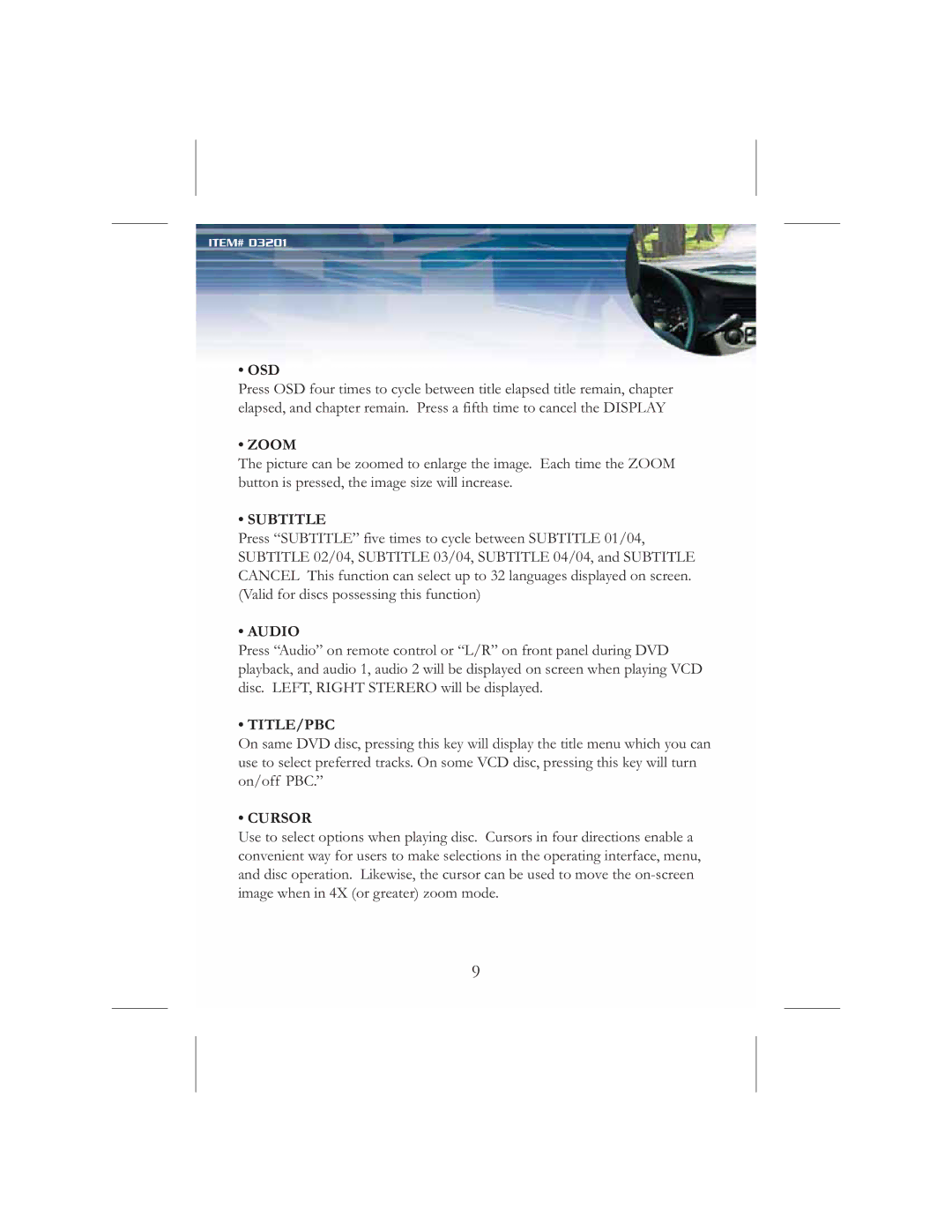 Nextar D3201 instruction manual ‡=220, ‡68%7,7, ‡$8,2, ‡7,7/3%, ‡&85625 