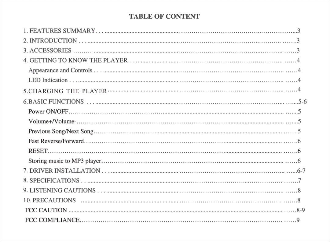 Nextar MA166 manual Charging the Player 