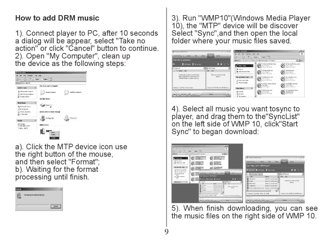 Nextar MA201 instruction manual How to add DRM music 