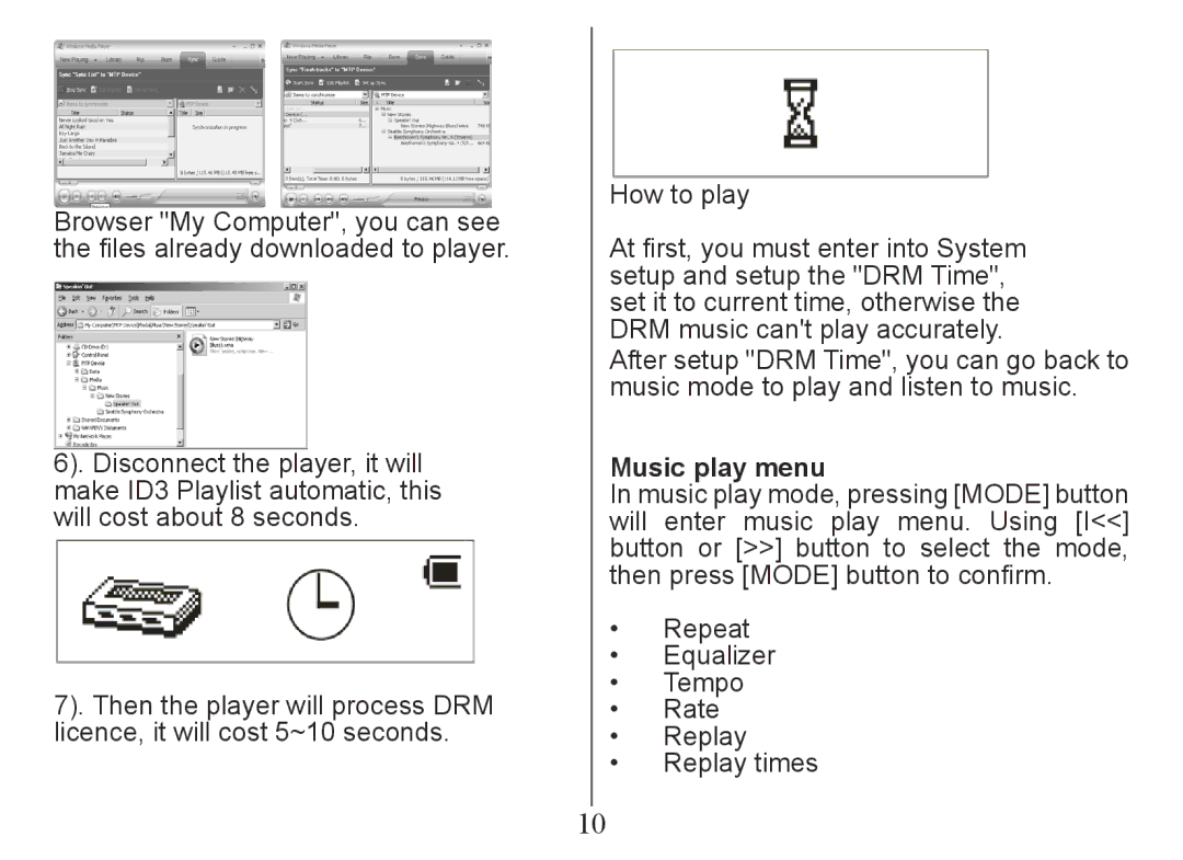 Nextar MA201 instruction manual Music play menu 