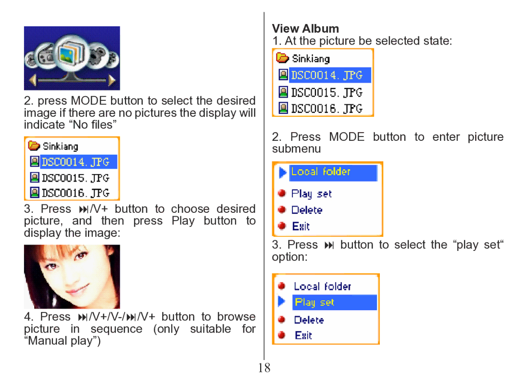 Nextar MA206 instruction manual View Album 