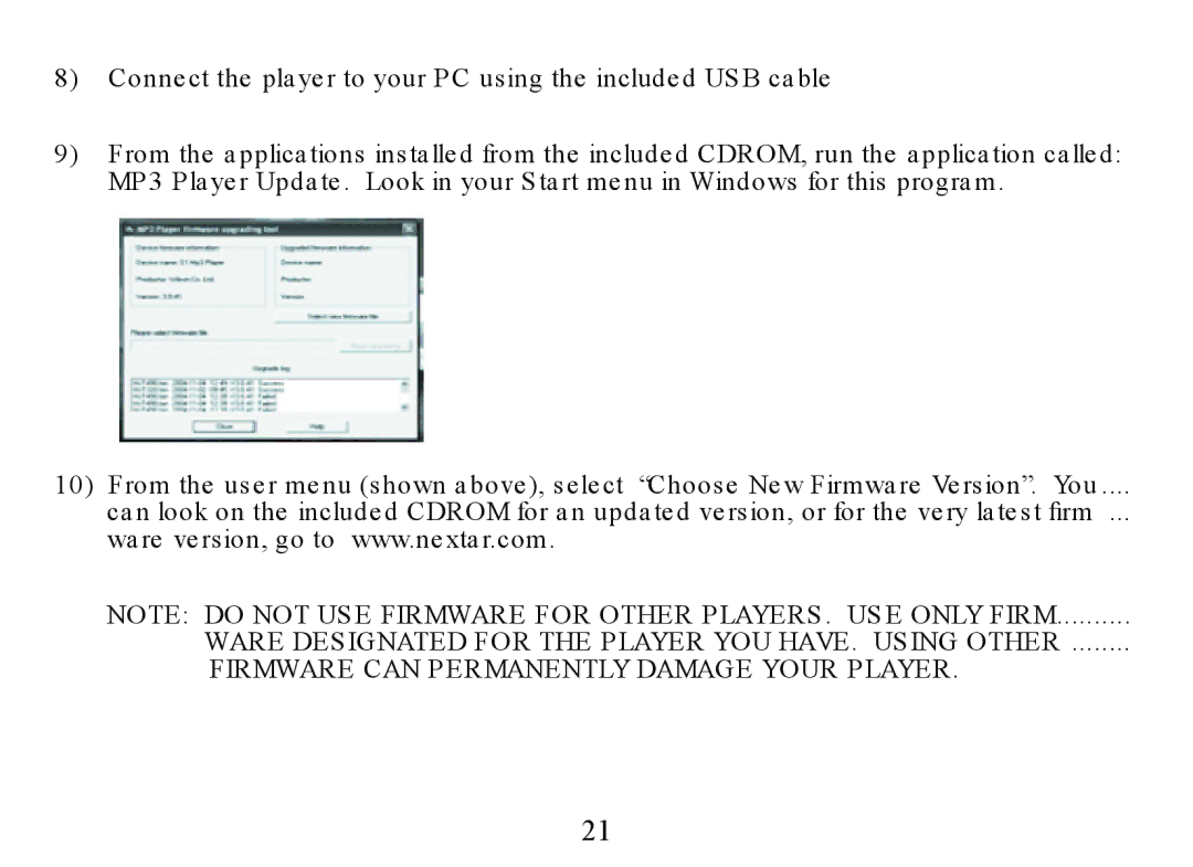 Nextar MA323 instruction manual 