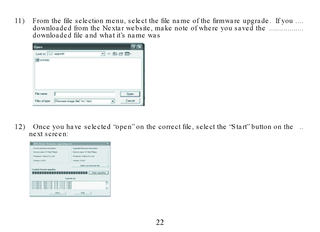 Nextar MA323 instruction manual 