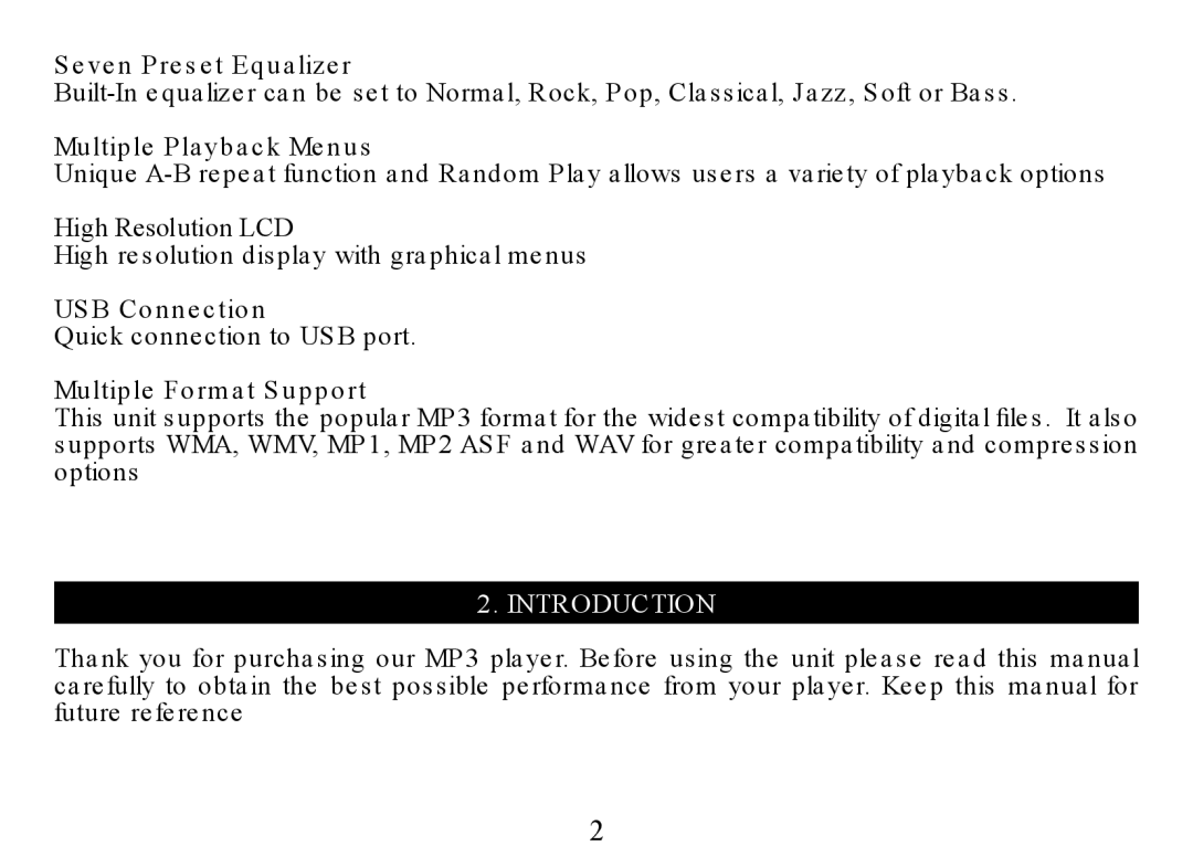 Nextar MA323 instruction manual Introduction 