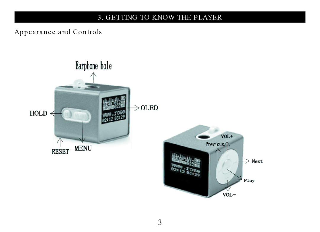 Nextar MA323 instruction manual Getting to Know the Player 