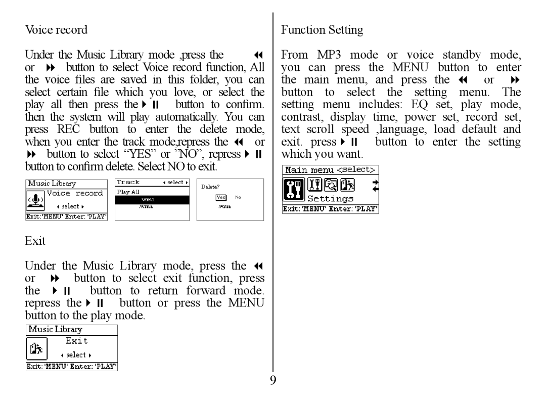 Nextar MA555 instruction manual Play All then press the  