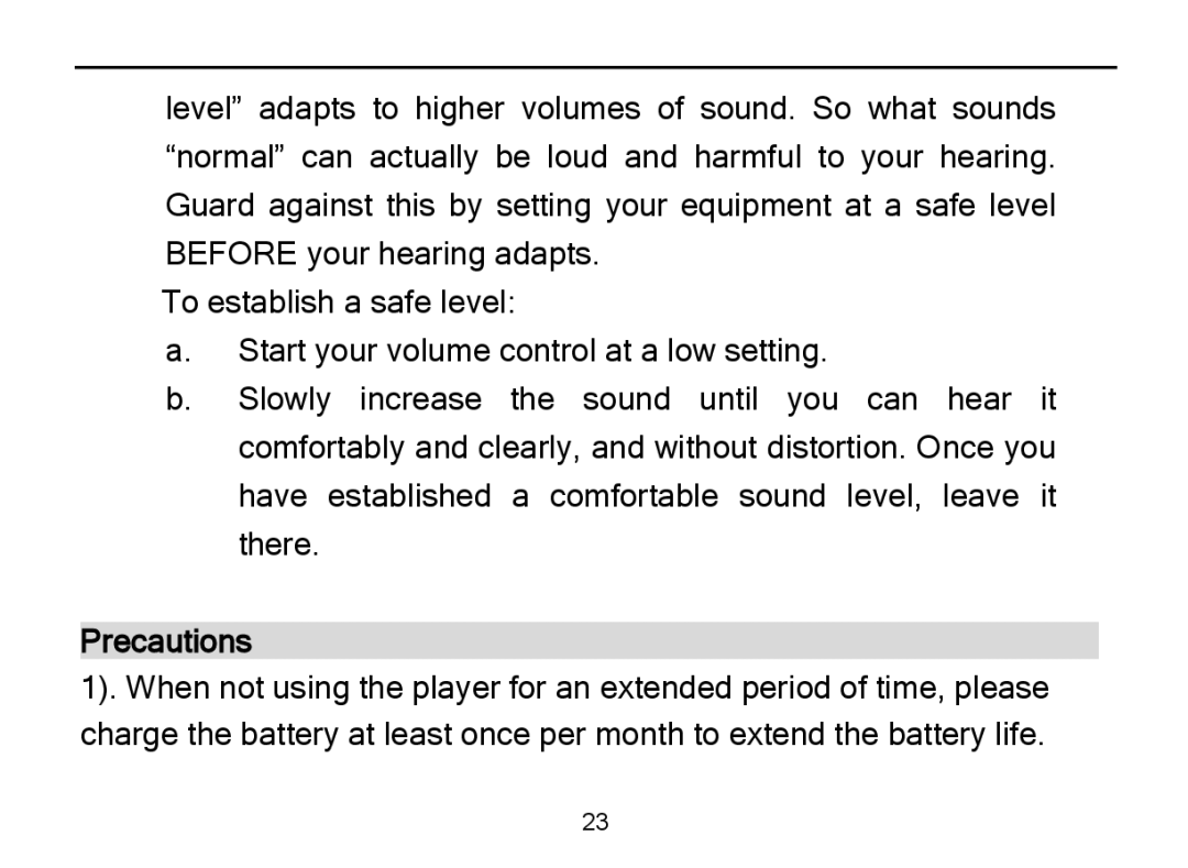 Nextar MA589 manual Precautions 